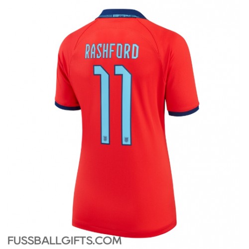 England Marcus Rashford #11 Fußballbekleidung Auswärtstrikot Damen WM 2022 Kurzarm